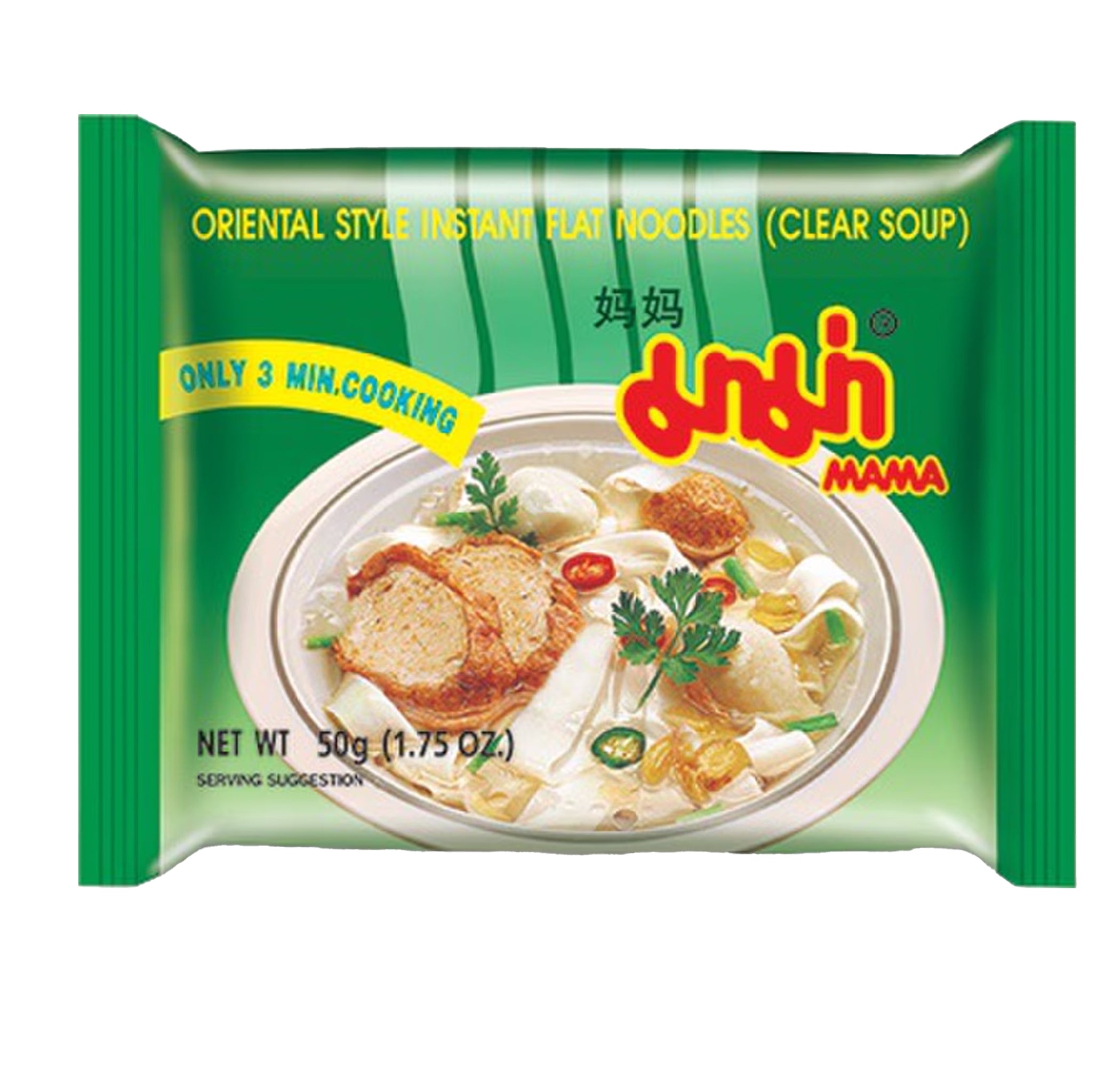 5044 Instant Noodle - Flat Noodle Clear Flavor (soup) (MAMA) (50g)