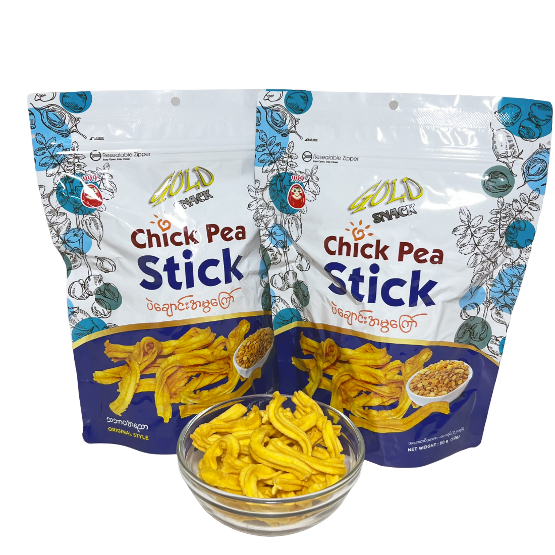 6006 Chickpea Stick (100g) - (ပဲချောင်းအမွကြော်)