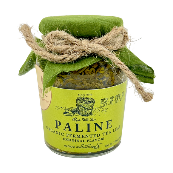 1013 Organic Fermented Tea Leaf (Original Flavor) - Paline (200g) (Non Spicy) ပလိုင်း အော်ဂဲနစ် လက်ဖက်အညွှန့်  (12 pieces/case)