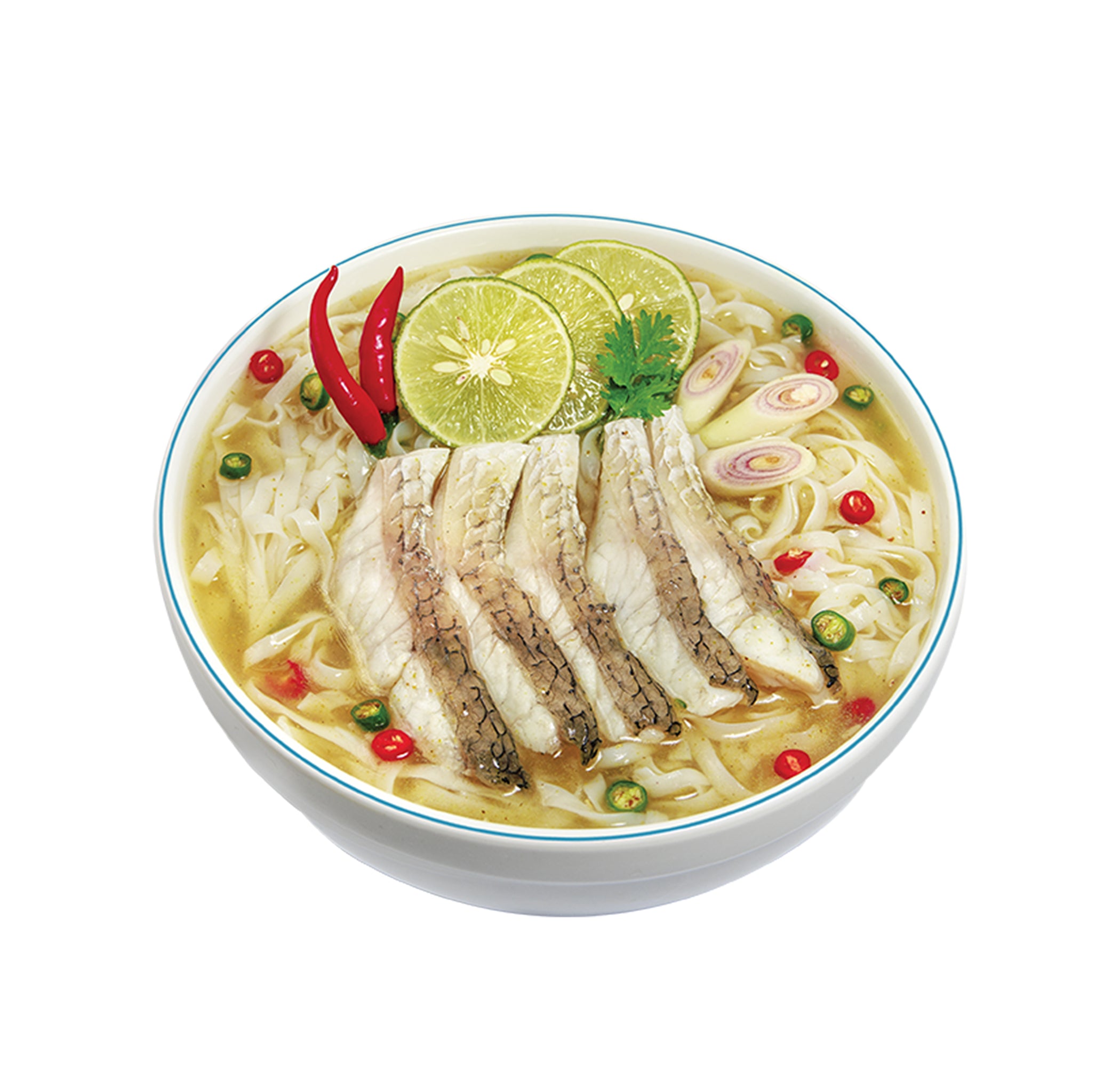 5039 Instant Rice Vermicelli (Spicy Fish Flavor) (56g) - Shin Shin Brand ရှင်းရှင်းငါးသောက်ဆမ်းအရသာ (၁၀ ထုပ်တွဲ)