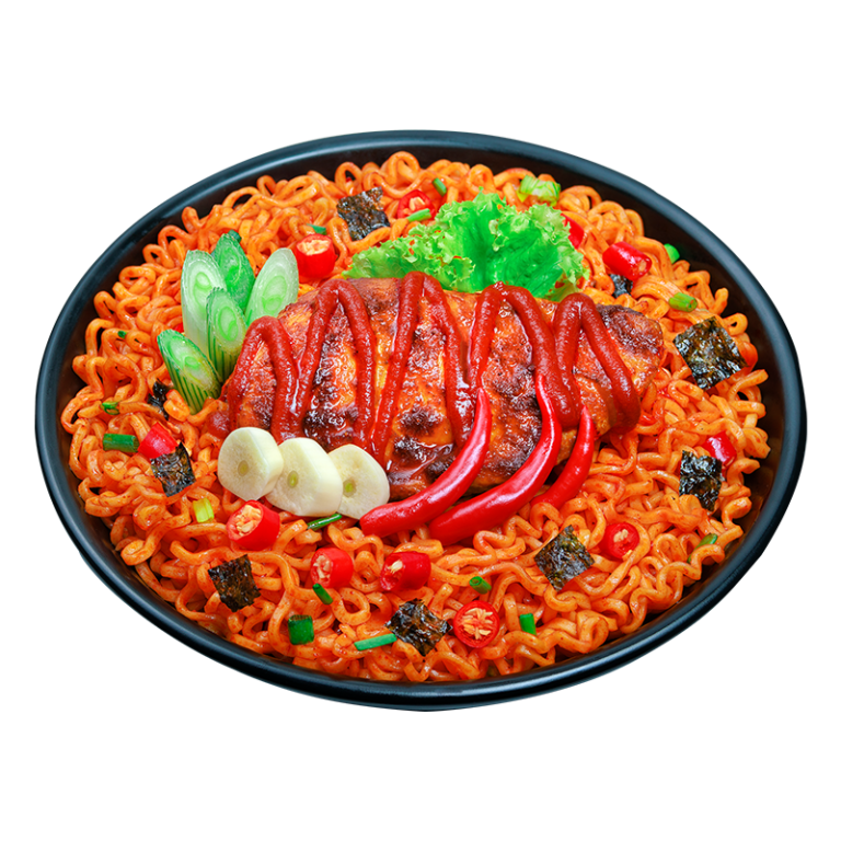 5023 Instant Noodle Artificial Volcano Chicken Flavor (85g) ယမ်ယမ်ကြက်သားအစပ်အရသာ  (Artificial)