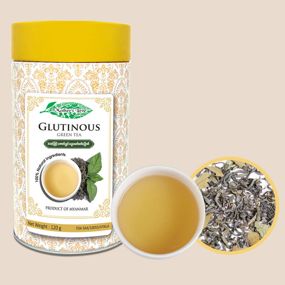 3024 Glutinous Green Tea (ကောက်ညှင်းမွှေး) - Mother's Love (120g)  x 6 packs/case