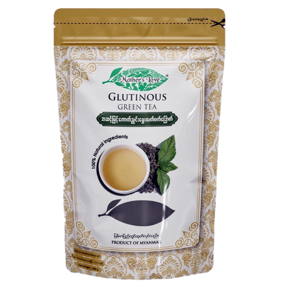 3035 Glutinous Green Tea - Mother's Love (100g)  x 24 packs/case ကောက်ညှင်းမွှေး လက်ဖက်ခြောက်