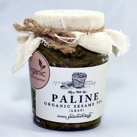 1001 Organic Sesame Tea Leaf - Paline  (200g) (non spicy) ပလိုင်း အော်ဂဲနစ် နှမ်း လက်ဖက်အညွှန့် (12 pieces/case)
