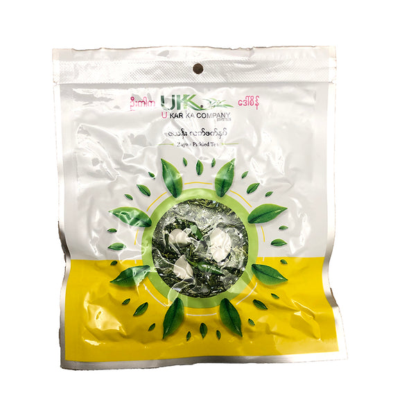 1008 Tea Leaf (Laphet) Zayan - U Kar Ka (80g) 10pieces/case ဦးကာက ဇယန်းချိုနှပ် (Non-Spicy)