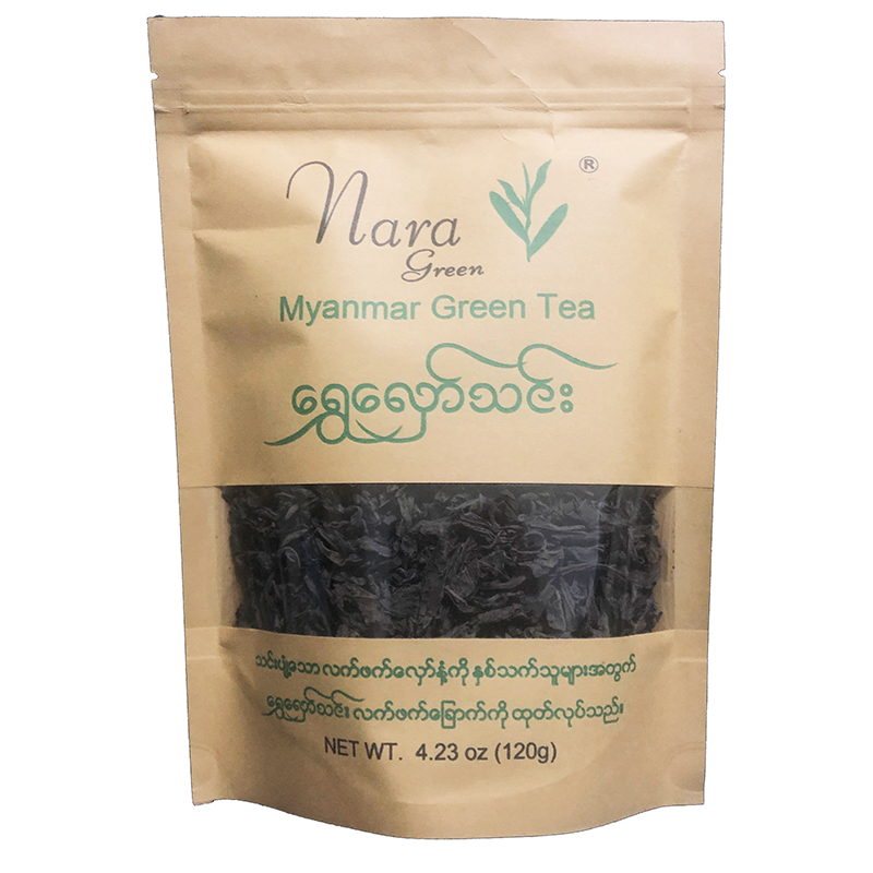 3006 Green Tea - (120g) နာရာ ရွှေလှော်သင်းလက်ဖက်ခြောက်